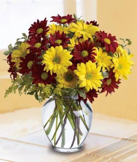 A seasonal autumn design of daisies makes a simply lovely gift for any special occasion.